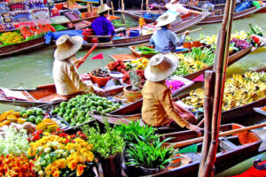 Bangkok mercato galleggiante