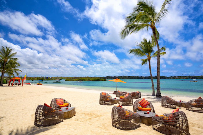Spiaggia con sedie Mauritius